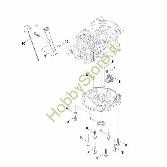 Picture of J - Meccanismo regolatore e coppa dell'olio EVC 1000.0 (EVC1000-0001)